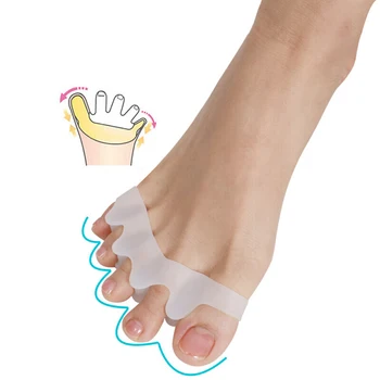 2Pcs/set Corrector Protetor de Dedo do Silicone Joanete Polegar Valgo Protetor de Prevenção de Bolhas de Cuidados do Pé Dedo do pé de Separadores