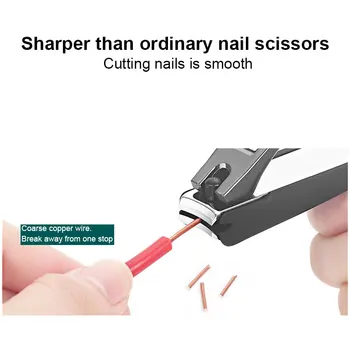Corta-unhas Manicure Aparador de Unha em Aço Inoxidável Profissional Espessura do Dedo do pé Anti-respingo Criativo Diagonal Único Clipper