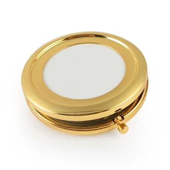 Da Cor do ouro do Metal Espelho de maquilhagem de Casamento de Luxo lembrança Espelho de Maquilhagem