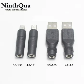 1pcs 3.5x1.35 4.0 x 1.7mm de Alimentação de DC Fêmea para Micro USB 2.0 a Macho Conector Adaptador para Tablet Smartphone Carregador Conversor