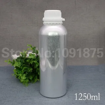 8 peças/lote 1250ml garrafas de alumínio com tampa de limpeza da inteira superfície de química sovlent 1000ml polido garrafas de alumínio para óleos
