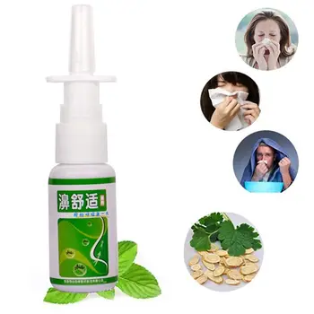 20ml de Ervas Naturais Crônica Spray Nasal, Nariz Congestionamento Rinite Sinusite Tratamento Aliviar a Coceira Medicamento Líquido