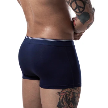Masculino Calcinha de Algodão dos Homens Respirável Homem Boxer Sólido Cuecas Confortáveis Marca de Underwear Homens Boxer
