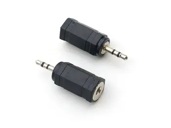 10 x Nova de Áudio M/F 2,5 mm Plug Macho-ficha de 3,5 mm Fêmea Aux Estéreo de Fone de ouvido Adaptador