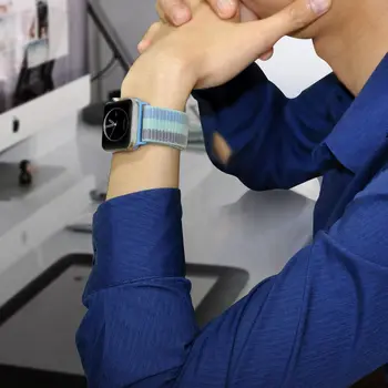 Nylon Cinta Elástica Para a Apple Faixa de Relógio de 44mm 40mm Smartwatch Bracelete Pulseira de Esportes 38mm 42mm iWatch Série 6 SE 5 4 3 2 1