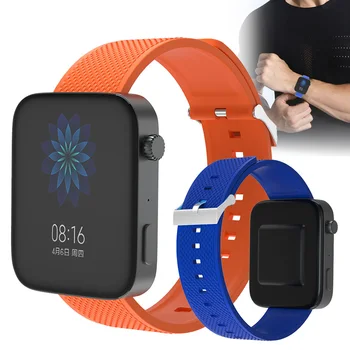 Para Xiaomi MI Inteligente Relógio Silicone Substituição de esportes watchbands Bracelete pulseira de MI Assistir 18mm faixa de Relógio de Pulseira
