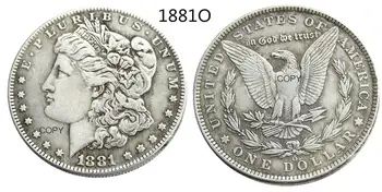 NOS 1881-O Morgan Dólar de Prata Banhado a Cópia de Moeda