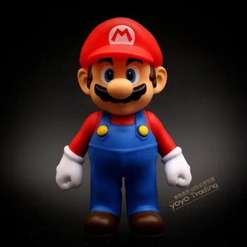 Genuíno 12cm Super Mario PVC Figura de Ação Boneco Brinquedos Supermario Jogo de Modelo Plástico da Estátua Bolo Figura Decoração Dom Crianças Brinquedos