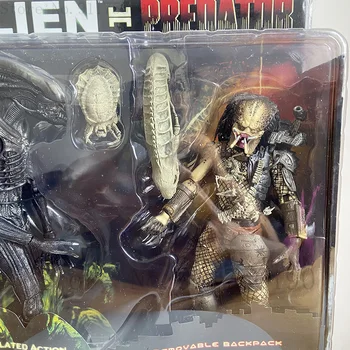 Aliens VS Predadores NECA Figura de Ação Guerreiro Vicioso Xenomorph Alien Rainha AVP Colecionáveis Modelo de Brinquedos 18CM
