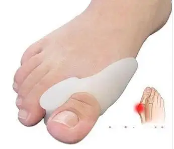 Pés cuidados especiais hálux valgo bicyclic polegar ortopédicos, aparelhos para corrigir diário de silicone dedo grande osso de cuidados com os pés