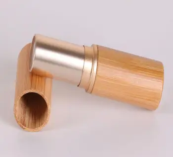 5G 10pcs/lot Ouro de Bambu, de Madeira, Tubo de Batom, de Grau Superior Lip Balm Sub-Pacote, DIY Vazio High-end de Bambu Batom Recipiente