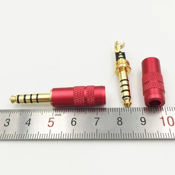 1Pcs 4,4 mm 5 Pólos Macho Cheio Equilibrada Fone de ouvido Plug para Sony PHA-2A TA-ZH1ES NW-WM1Z NW-WM1A AMP Player