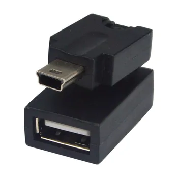 Convenientemente Girar 360 Graus USB 2.0 Mini 5 Pinos Macho para USB OTG Feminino Conversor de Host Cabo de Dados para o PC da tabuleta
