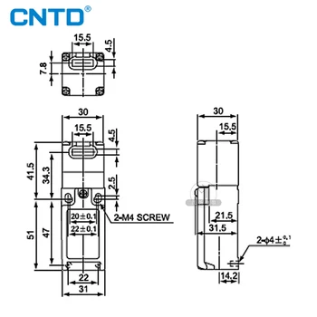 CNTD interruptor de Limite K1 K2 K3 Alta Qualidade CZ-93 ° C (1NO1NC) porta de Segurança do interruptor interruptor de fim de Micro-interruptor,Interruptor da Chave de CZ-93.B (2NC)