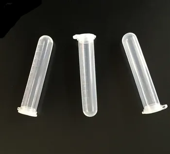 1000pcs 10ML Micro Tubo de Ensaio Tubo Frasco de Plástico transparente Frascos Recipiente Snap Cap Para a Amostra de Laboratório Amostra de Motoristas