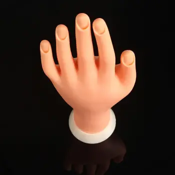 Flexível Da Arte Do Prego Mão De Móveis De Silicone Plástico Macio Flectional Treinador Modelo De Falsificação De Formação De Mão De Unhas Ferramentas De Manicure