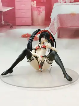 DATA VIVO Tokisaki Kurumi PVC Figura de Ação do Brinquedo Japonês de Anime Kurumi Tokisaki Pesadelo Garota Sexy Modelo de Brinquedos Coleção Boneca