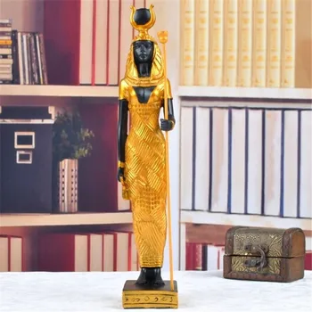 2Pcs/muito Antigo Egito Deus a Faraó, Deus da Guerra Estátua de Artesanato de Resina Cleópatra Arte da Escultura ambiente de Trabalho de Casa Decoração Lembrança
