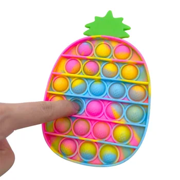 Arco-Íris Pop Bolha De Empurrar Seus Fidget Brinquedos Stress Simples Ondulação Anti-Stress Brinquedos Alívio Do Estresse Brinquedos Para Adultos Presente Das Crianças